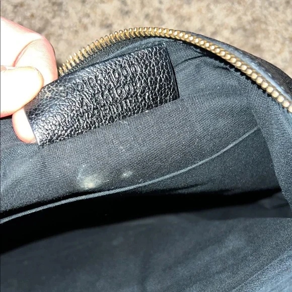 1890Black Leather Clutch with Gold Accents - Picture 6 of 6